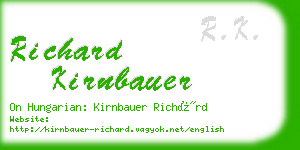 richard kirnbauer business card